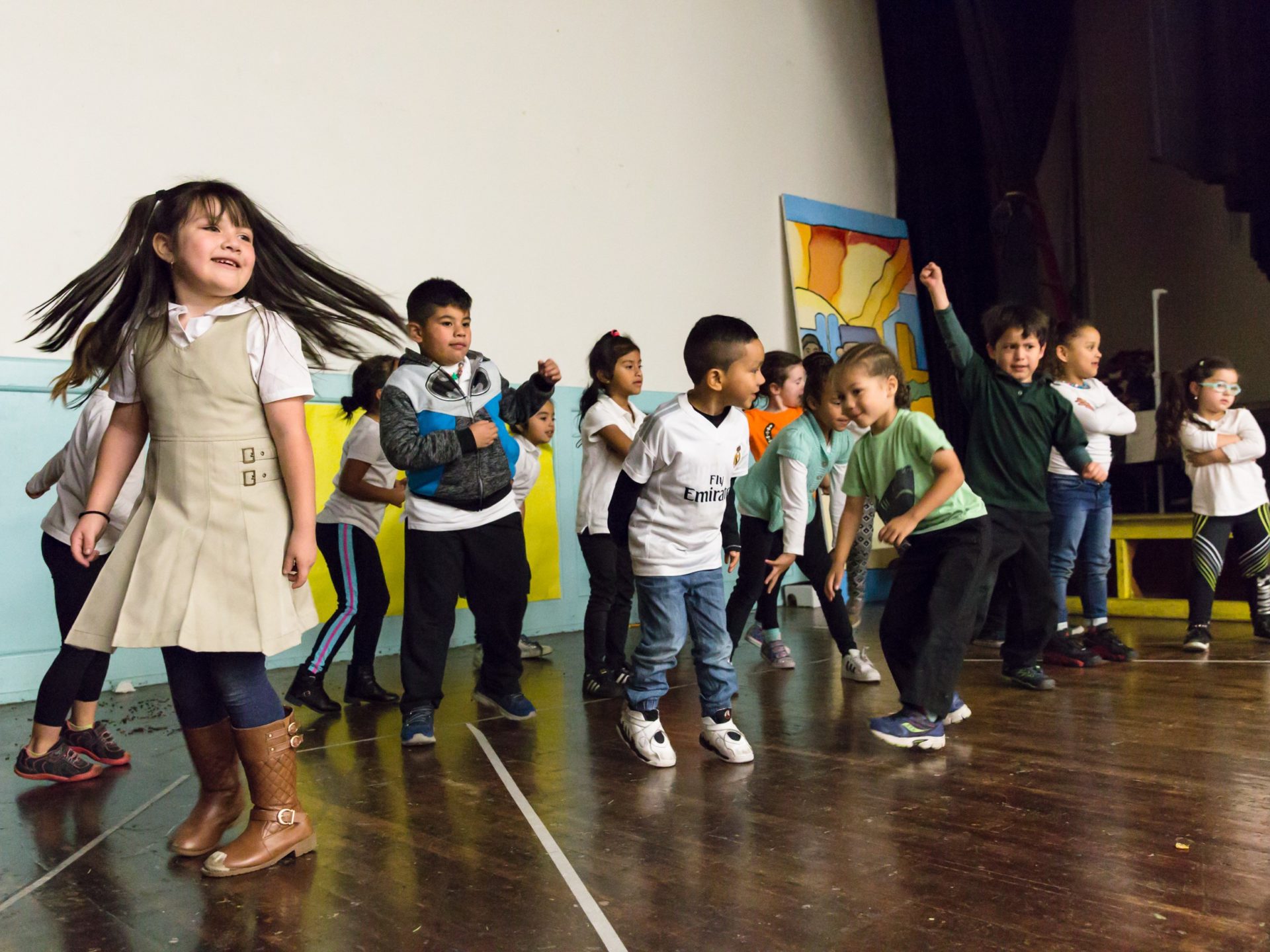 Kids dancing on stage