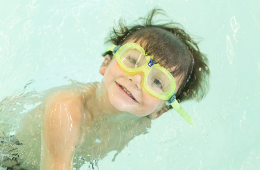 Boy in pool