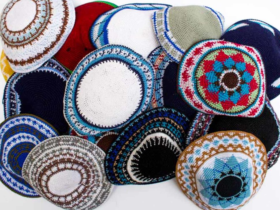 Pile of beaded kippot