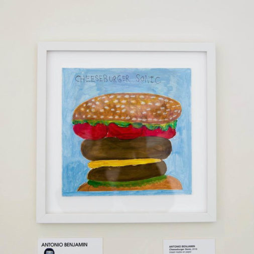 Water color of a hamburger