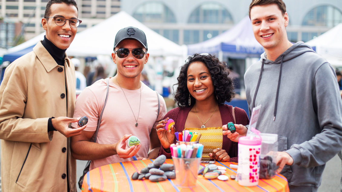 Group of Young Adults at Ferry Building