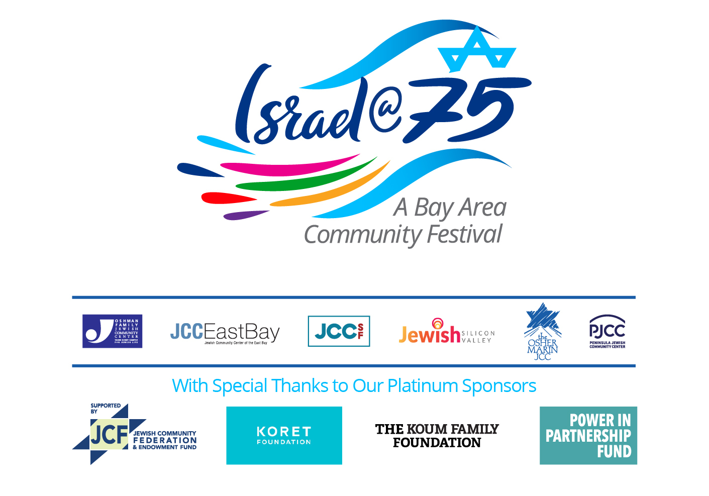 Israel@75 Event Sponsor Logos