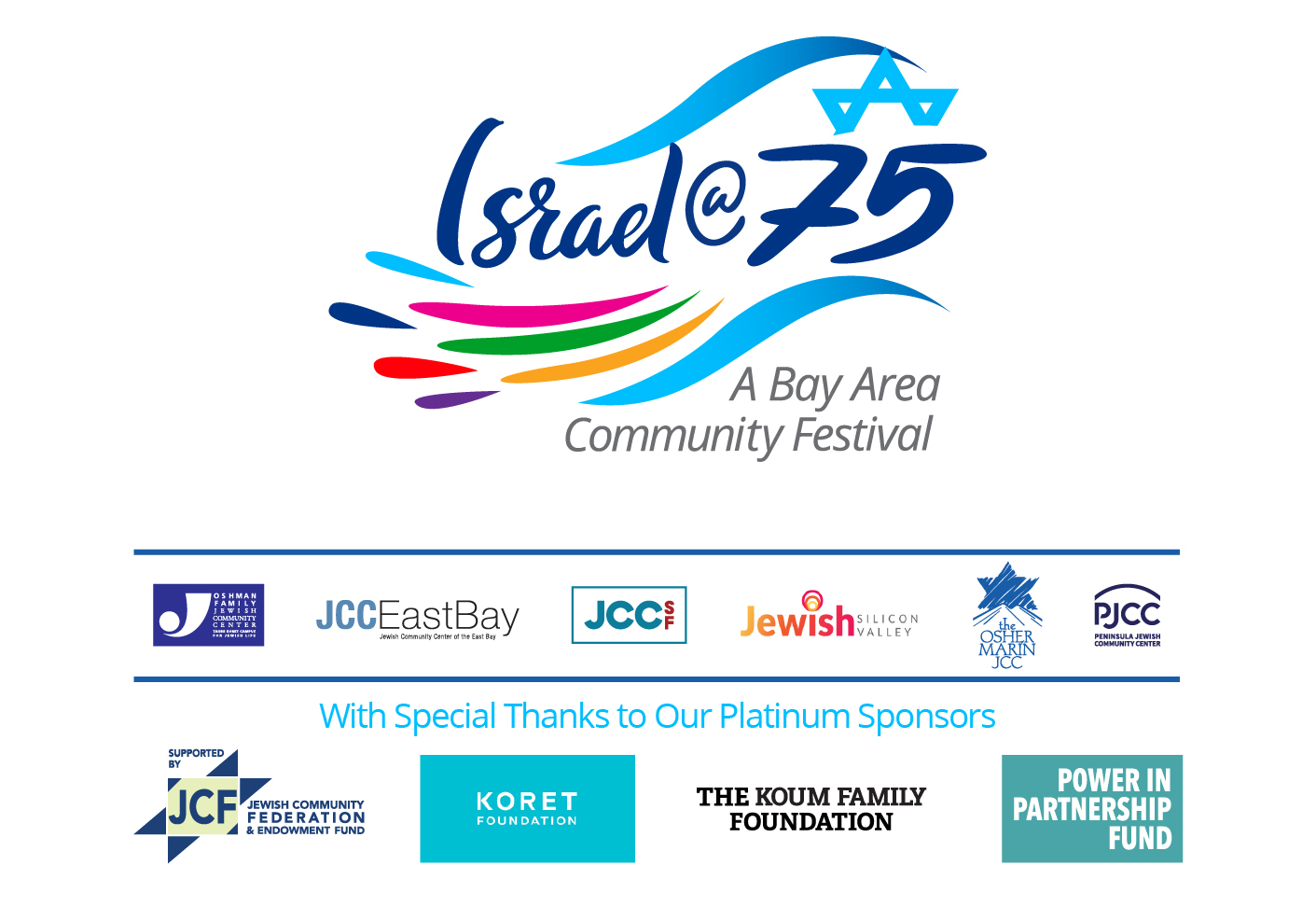 Israel@75 Event Sponsor Logos