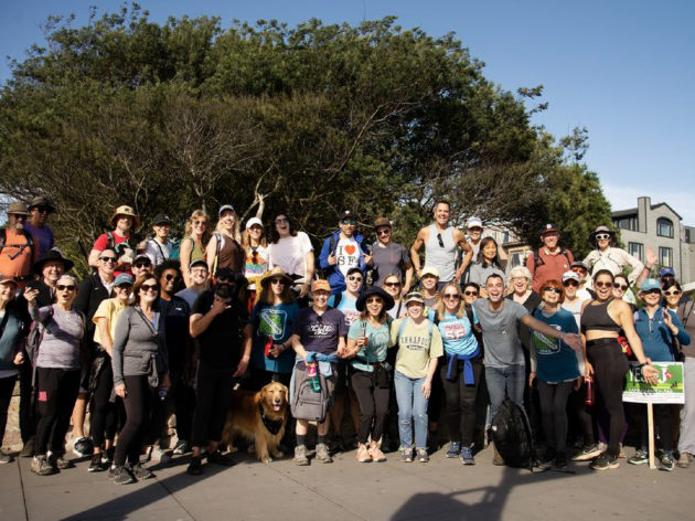 Group of volunteers on a sunny day in San Francisco.